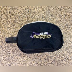 Rebel Ruthless Black Shoe Pouch with Purple & Gold Logo
